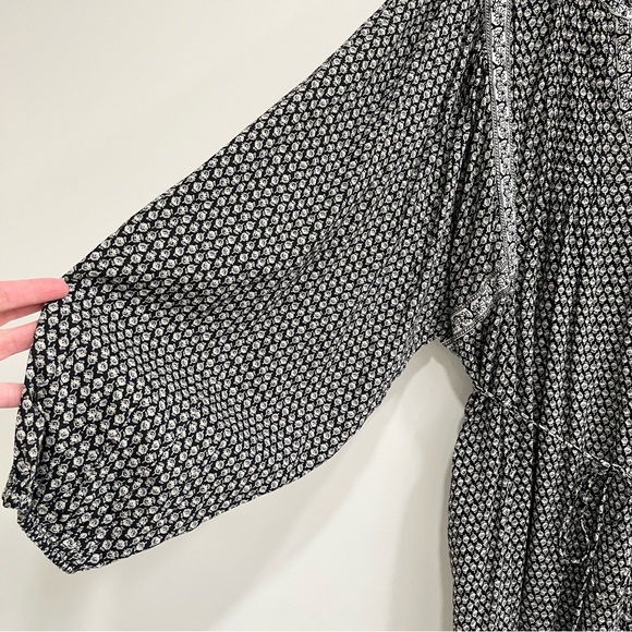 Old Navy Oversized Long Sleeve Printed Mini Dress Peasant Belted Balloon XXL - Picture 4 of 14